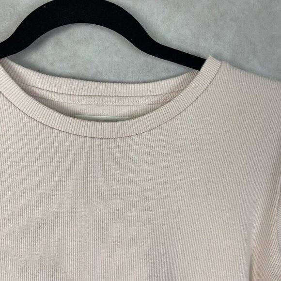 Summi Summi Ribbed T-Shirt Short Sleeve Bodysuit Size XS Light Pink - Picture 4 of 8